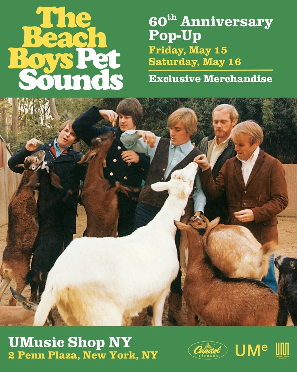 THE BEACH BOYS PET SOUNDS 60TH ANNIVERSARY POP-UP, NYC