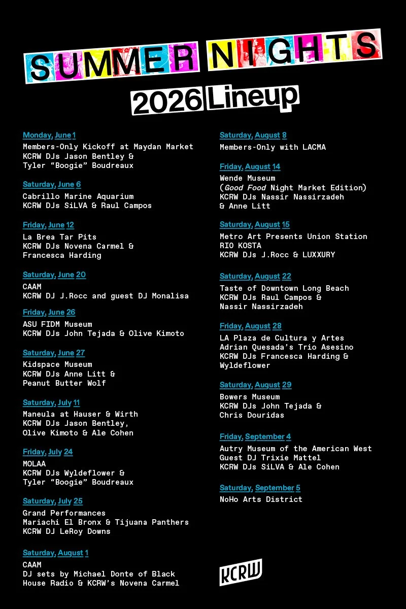 KCRW 2026 SUMMER NIGHTS, LA