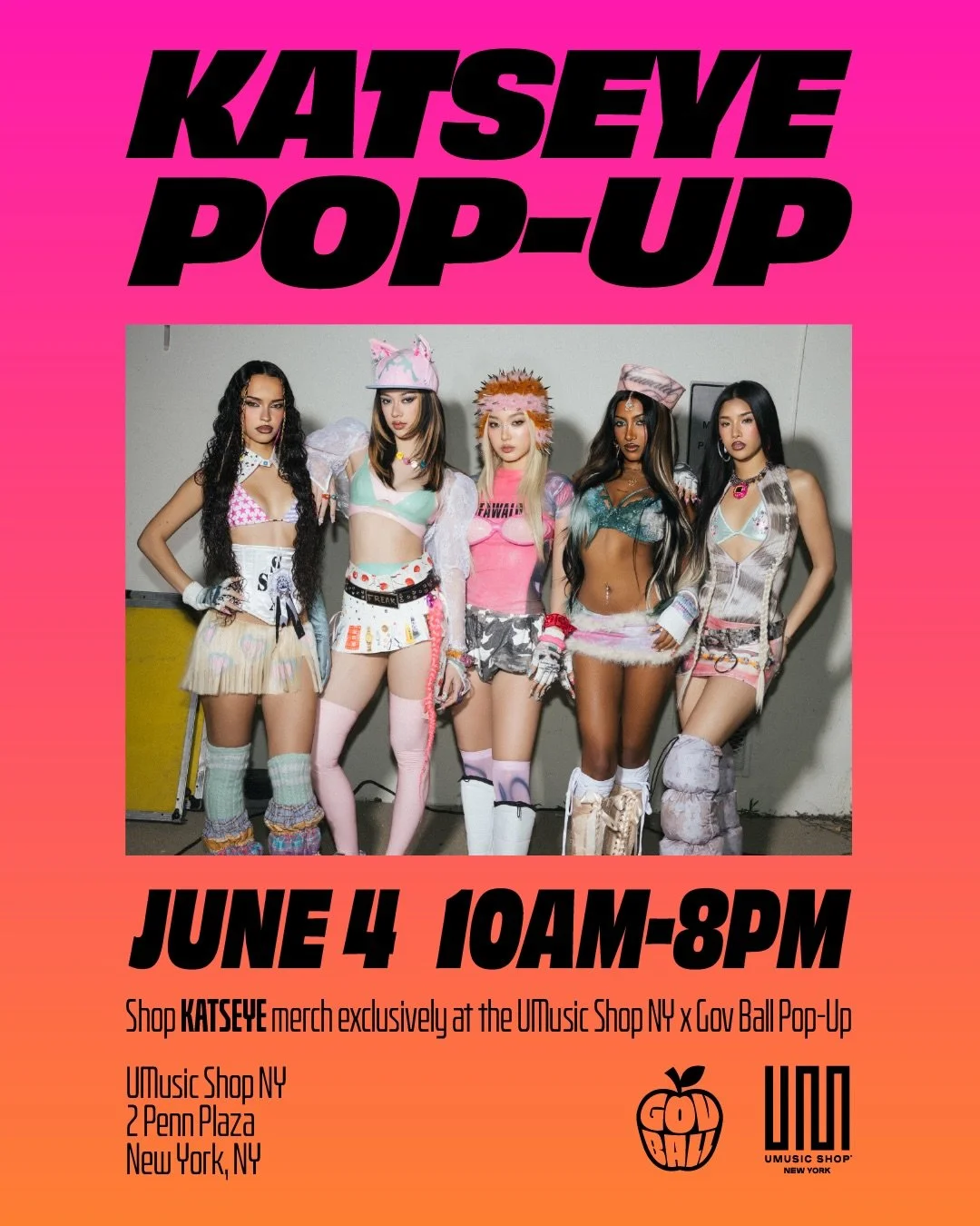 UMUSIC SHOP NY x GOV BALL KATSEYE POP-UP, NYC
