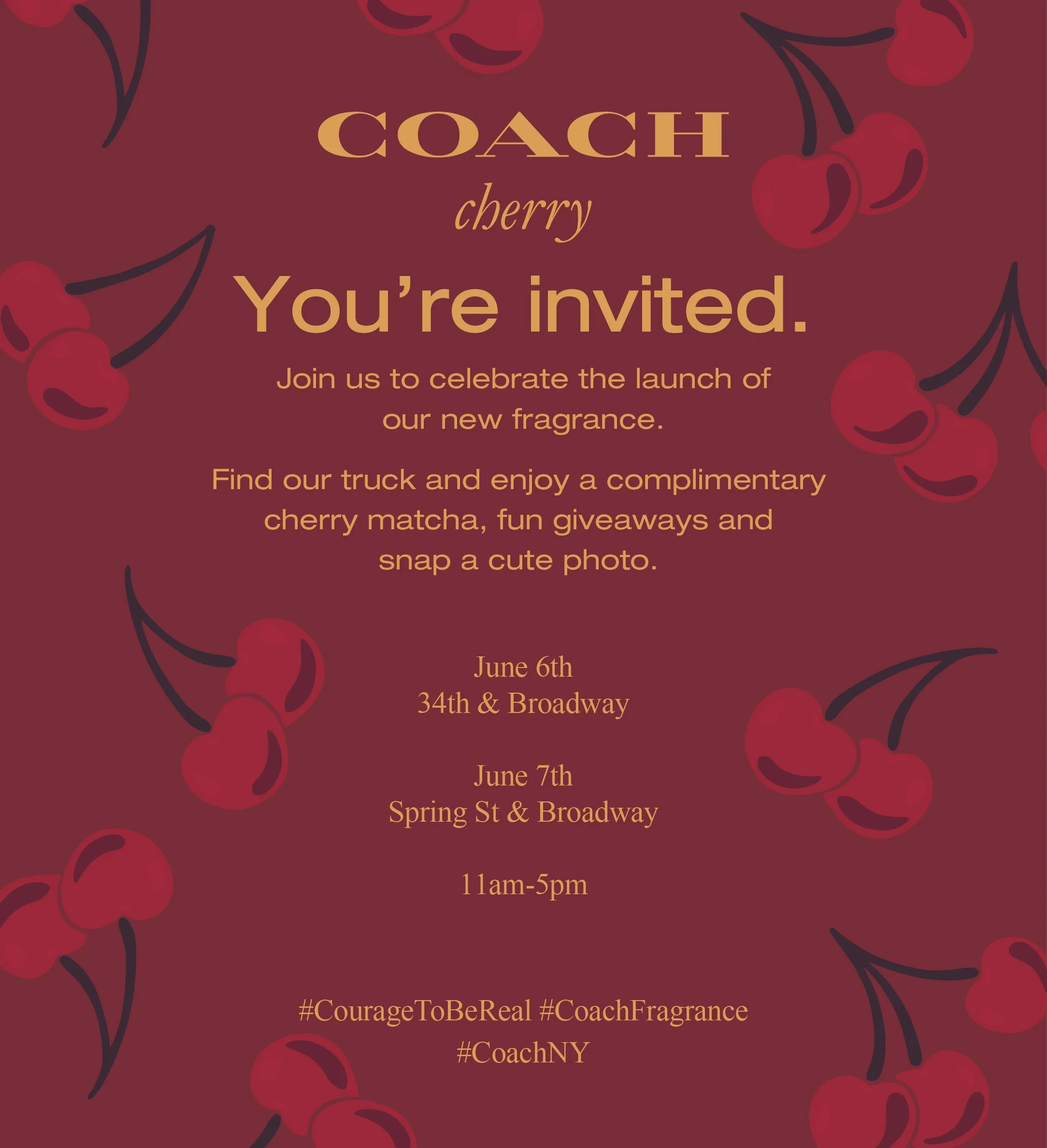 COACH CHERRY POP-UP TRUCK, NYC