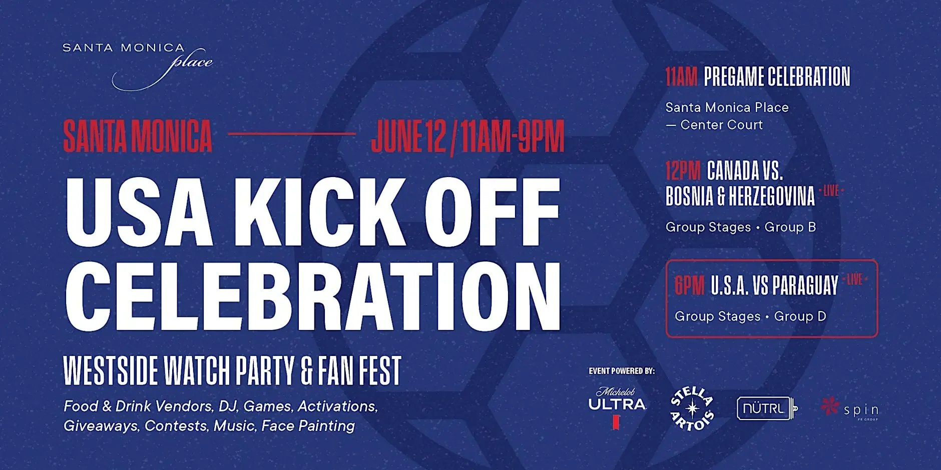 SANTA MONICA USA KICK OFF WATCH PARTY, LA