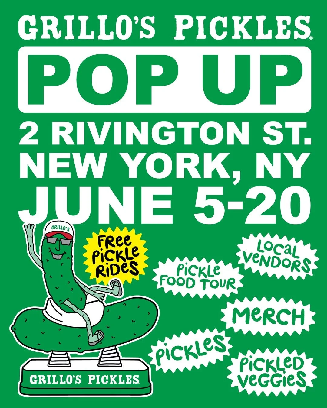 GRILLO'S PICKLES BODEGA POP-UP, NYC
