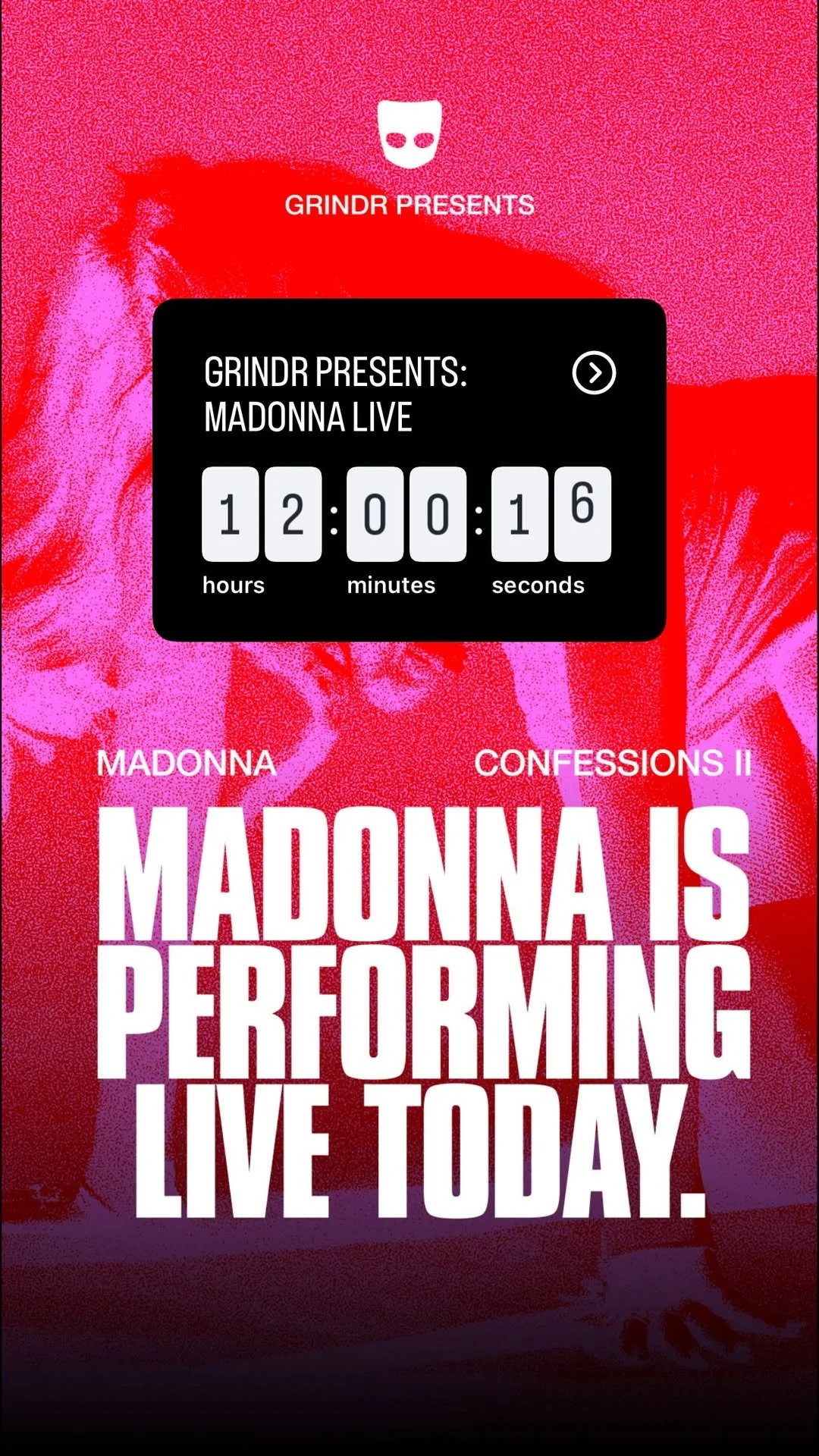 MADONNA POP-UP CONCERT WITH GRINDR, NYC