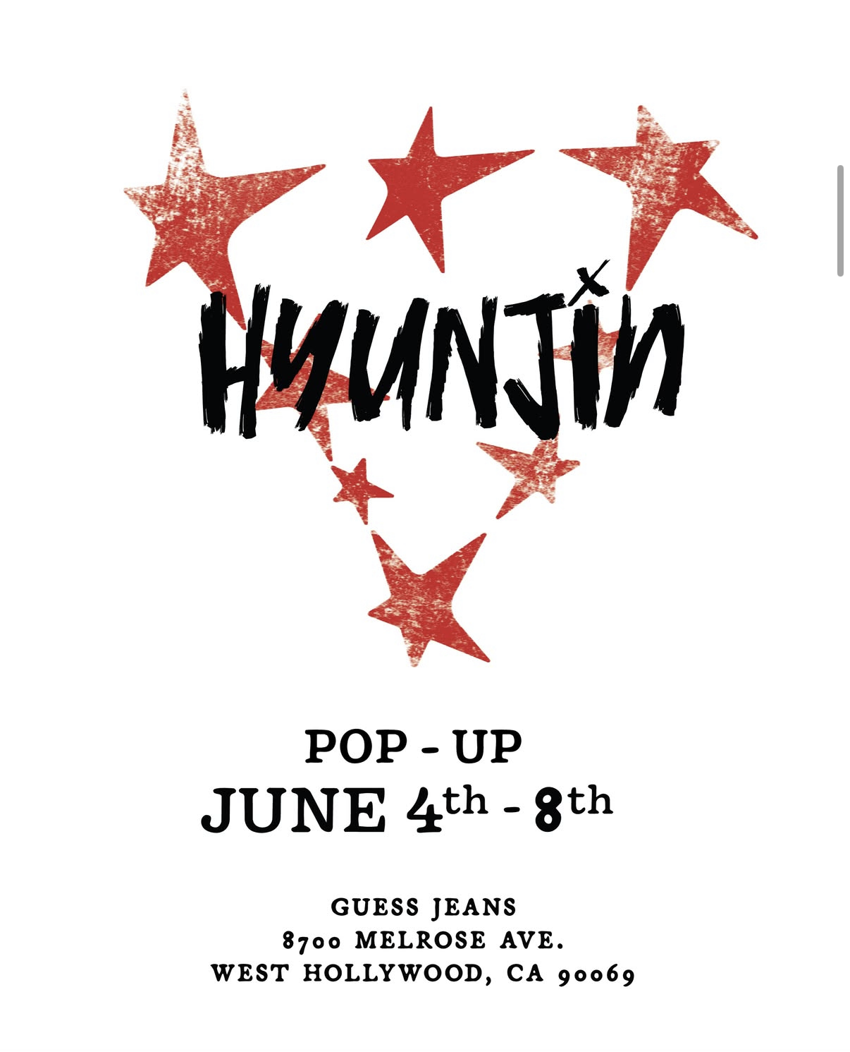 GUESS JEANS X HYUNJIN POP-UP, LA