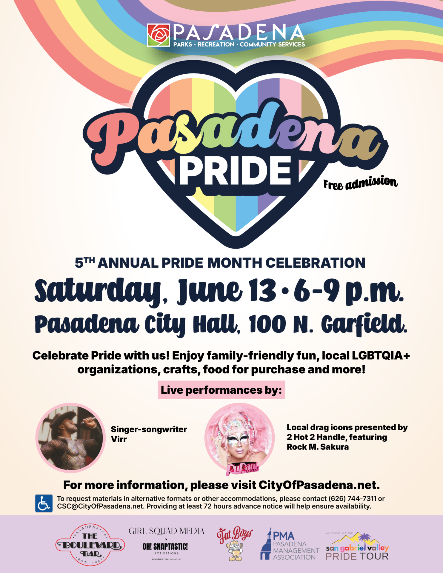 PASADENA PRIDE 2026, LA