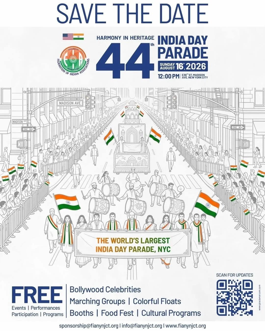 44TH ANNUAL INDIA DAY PARADE, NYC