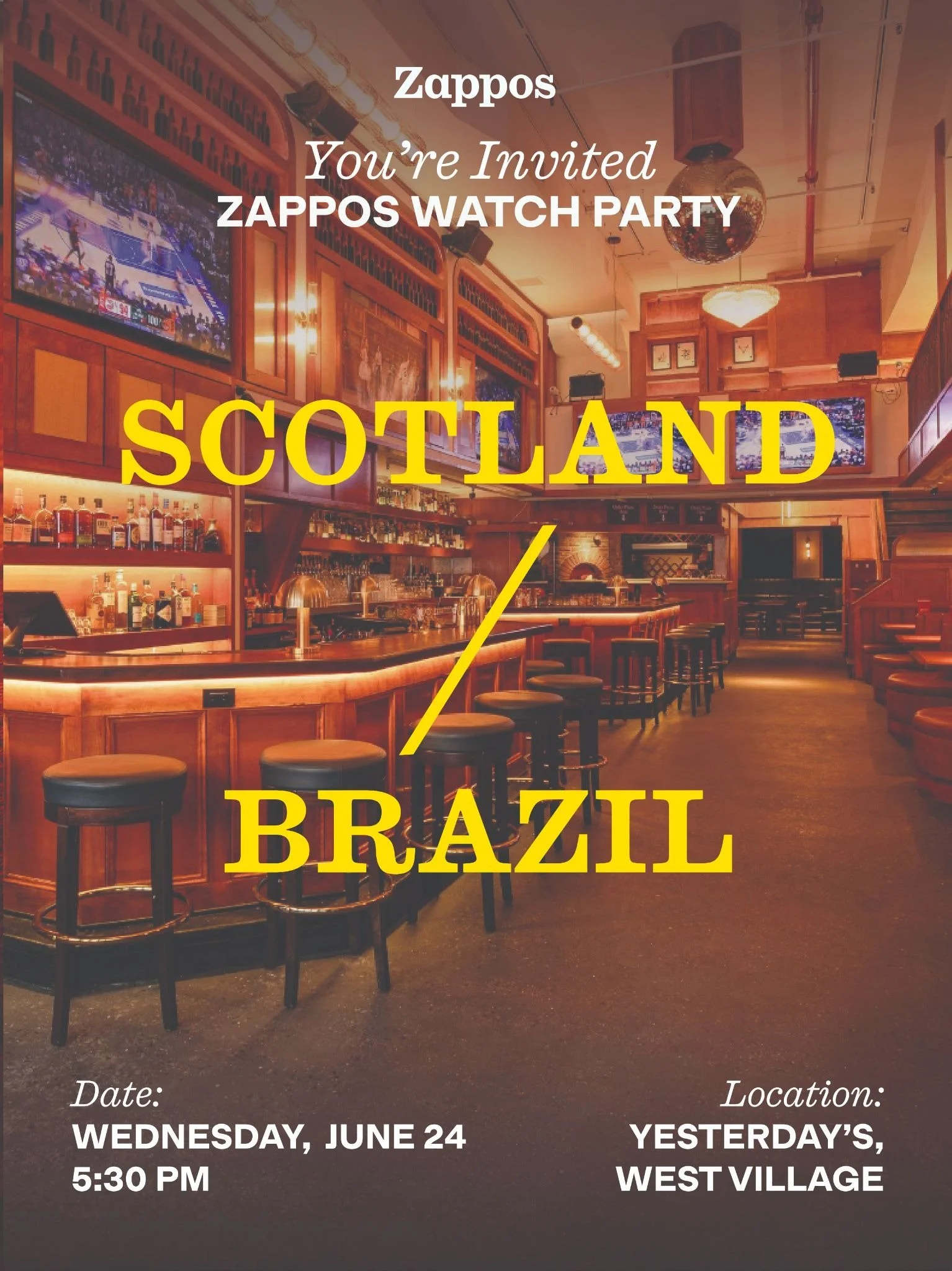 ZAPPOS WORLD CUP WATCH PARTY, NYC