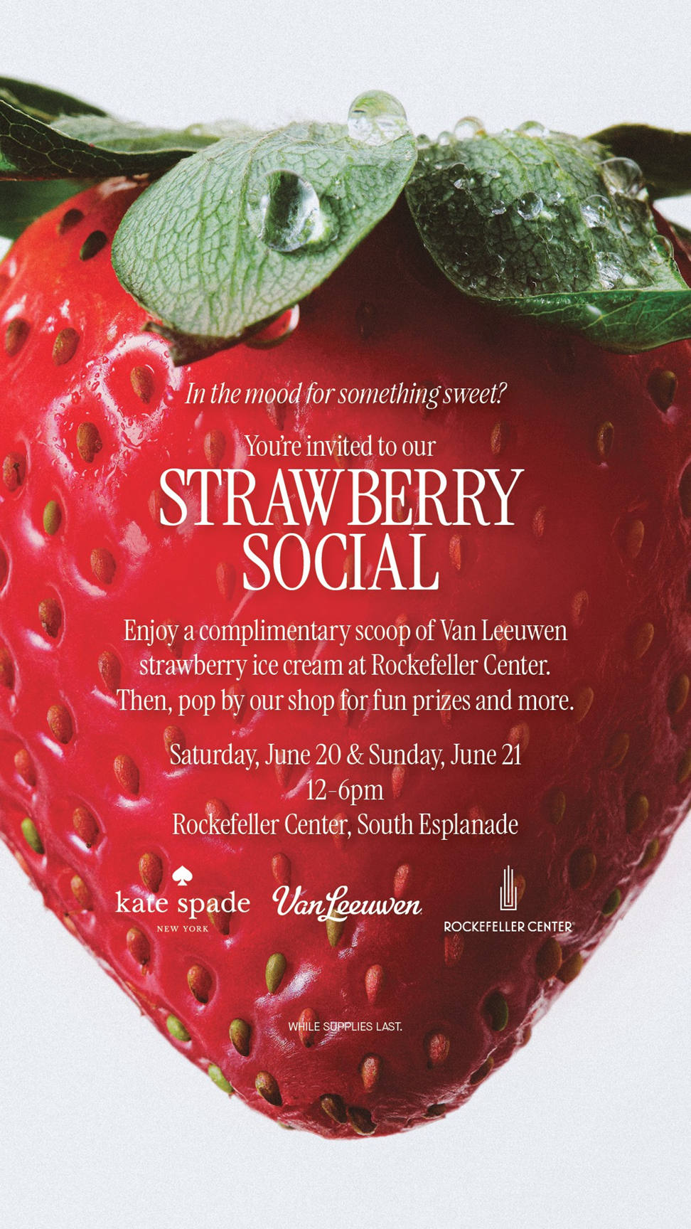 KATE SPADE NEW YORK STRAWBERRY SOCIAL, NYC