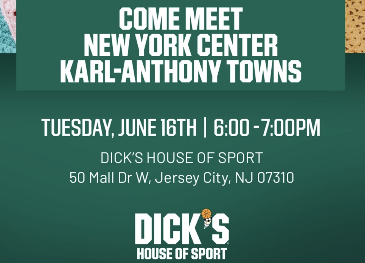 KARL-ANTHONY TOWNS AT DICK'S HOUSE OF SPORT,NYC