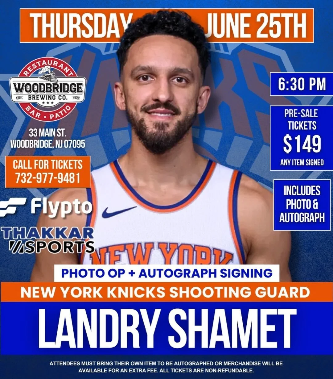 LANDRY SHAMET PHOTO OP &amp; SIGNING, WOODBRIDGE NJ