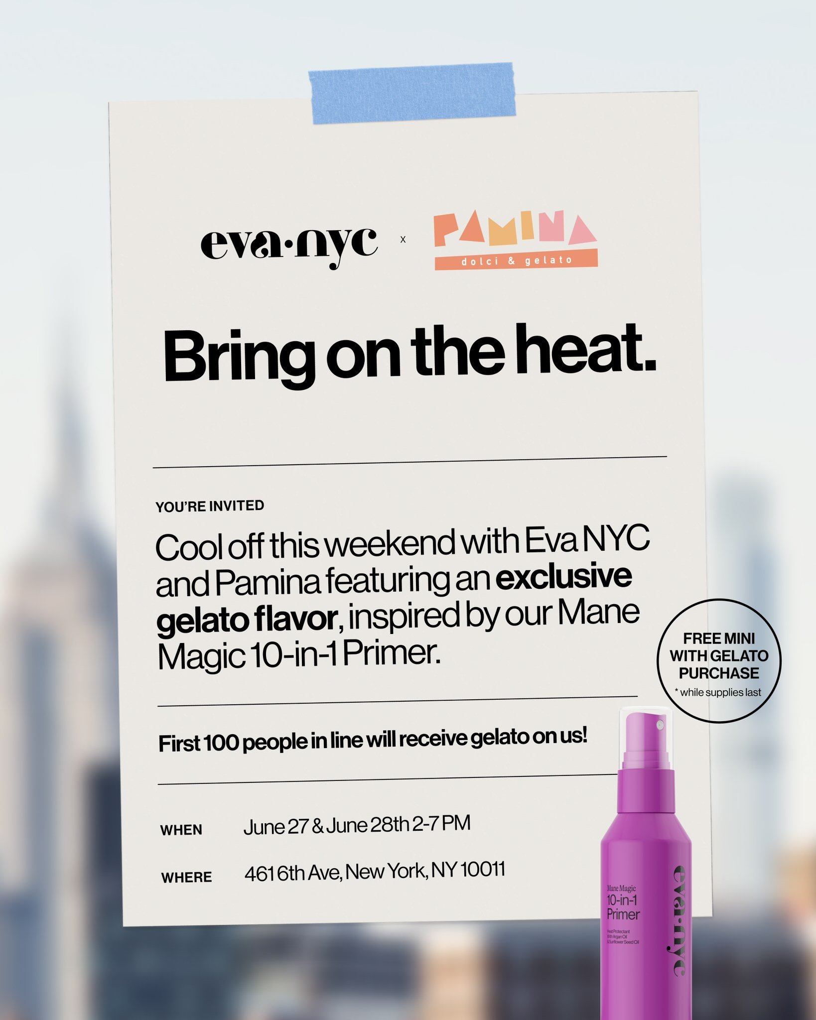 BRING ON THE HEAT WITH EVA NYC AND PAMINA, NYC