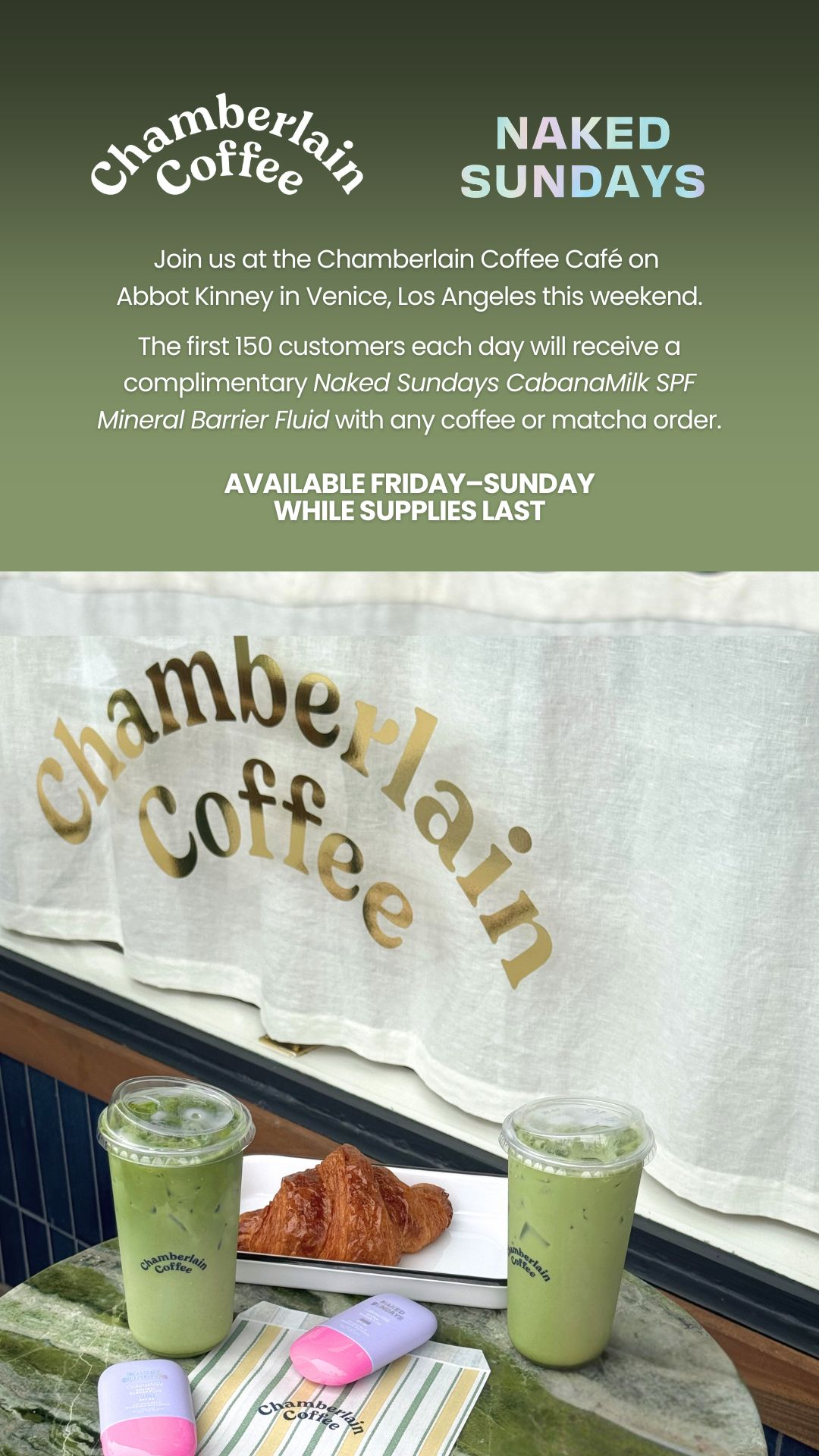 CHAMBERLAIN COFFEE X NAKED SUNDAYS POP-UP, LA