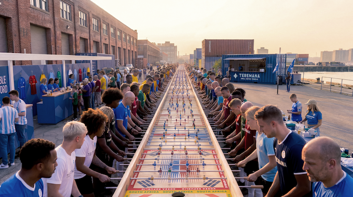 TEREMANA WORLD RECORD-BREAKING FOOSBALL GAME, NYC