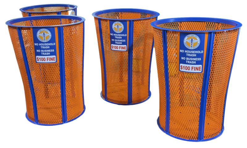 DSNY LITTER BASKET GIVEAWAY, NYC