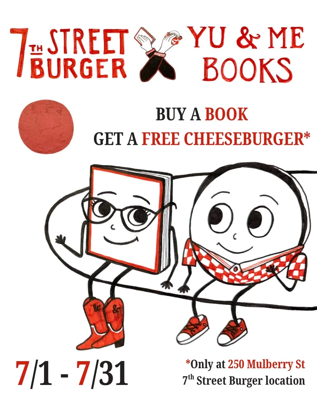 7TH STREET BURGER X YU &amp; ME BOOKS, NYC 