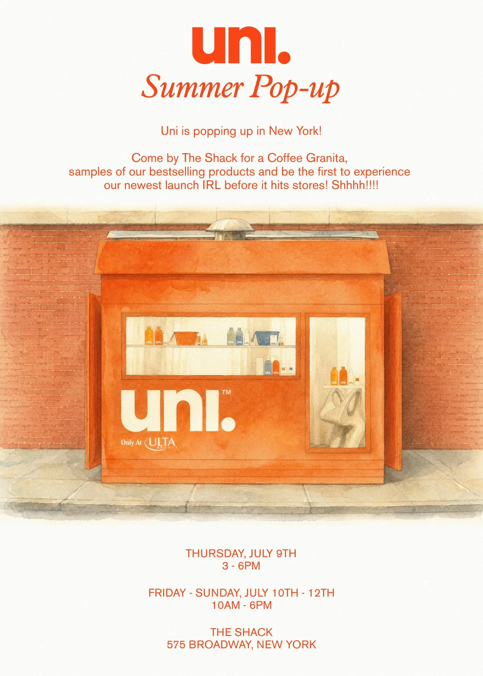 UNI SUMMER POP UP, NYC