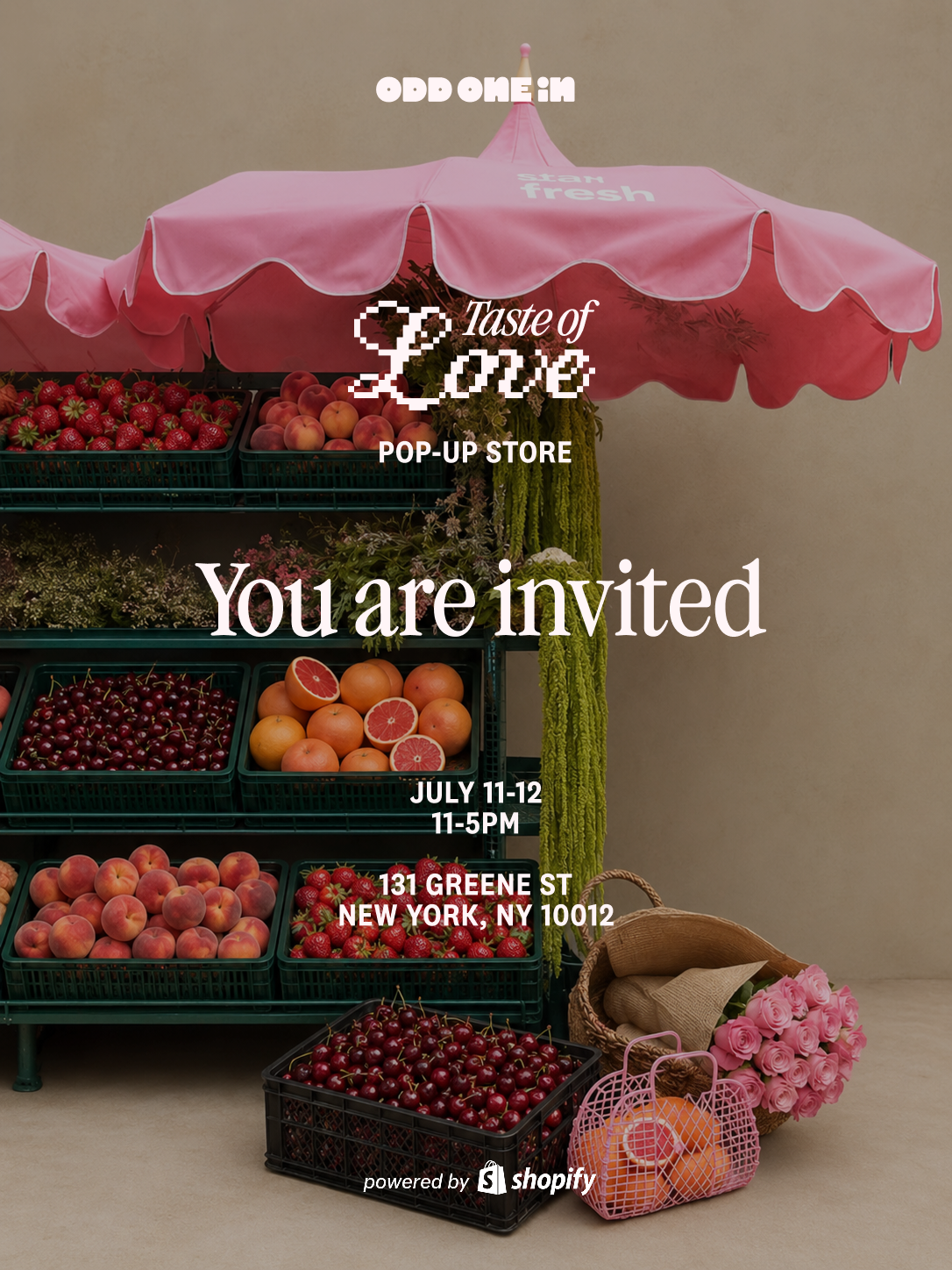 ODD ONE IN X SHOPIFY: TASTE OF LOVE POP-UP, NYC