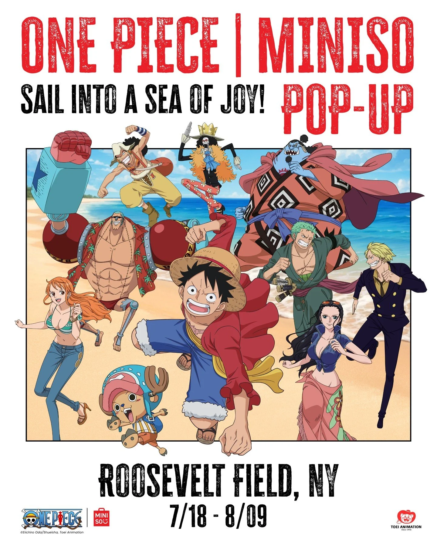 ONE PIECE X MINISO SAIL INTO A SEA OF JOY POP-UP, GARDEN CITY NY