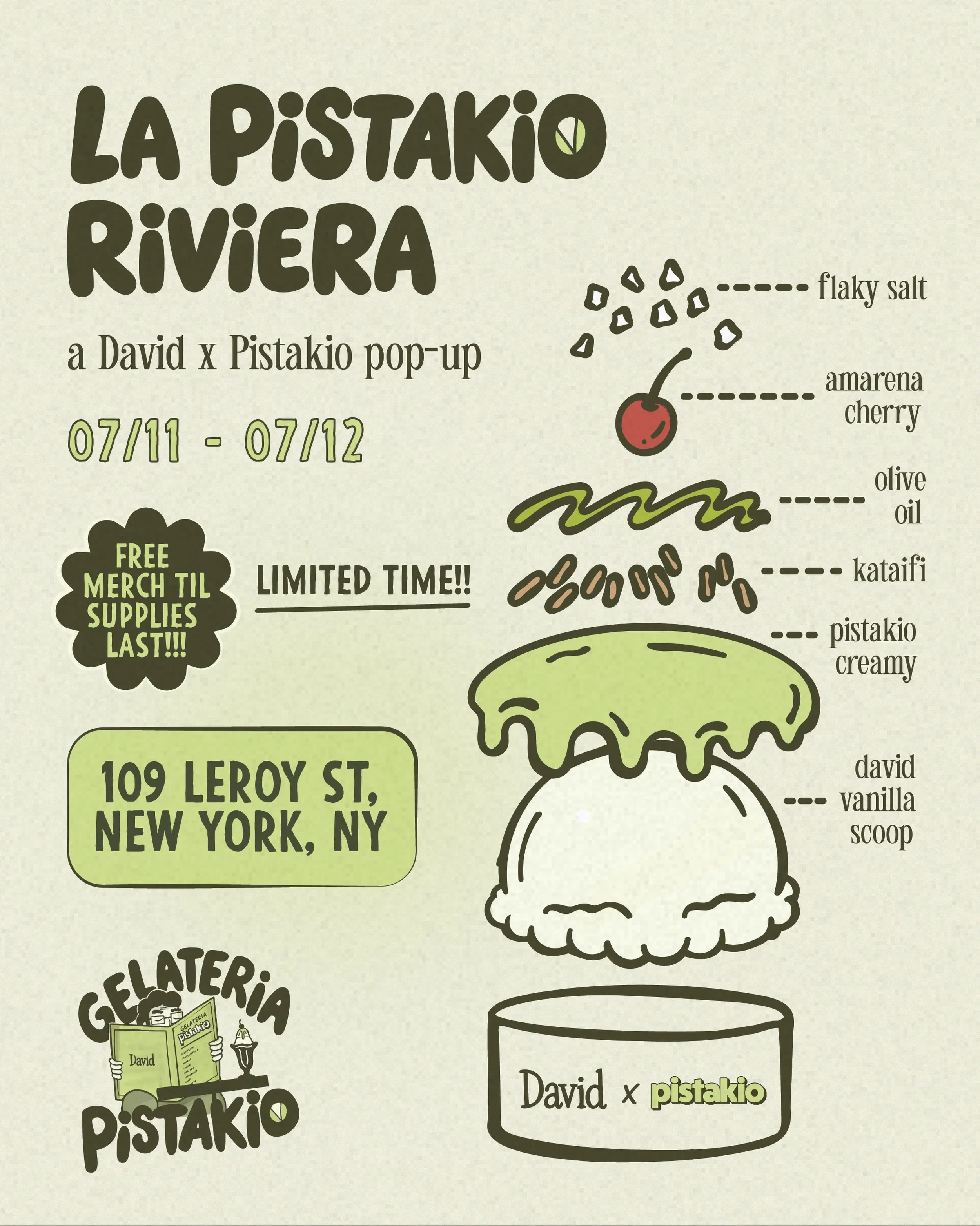 DAVID X PISTAKIO POP UP, NYC