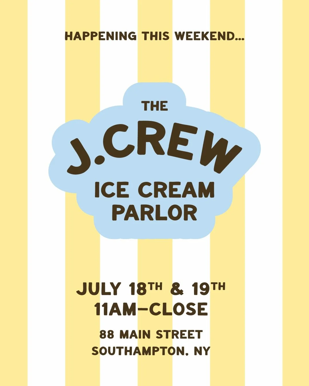 J.CREW ICE CREAM PARLOR, HAMPTONS