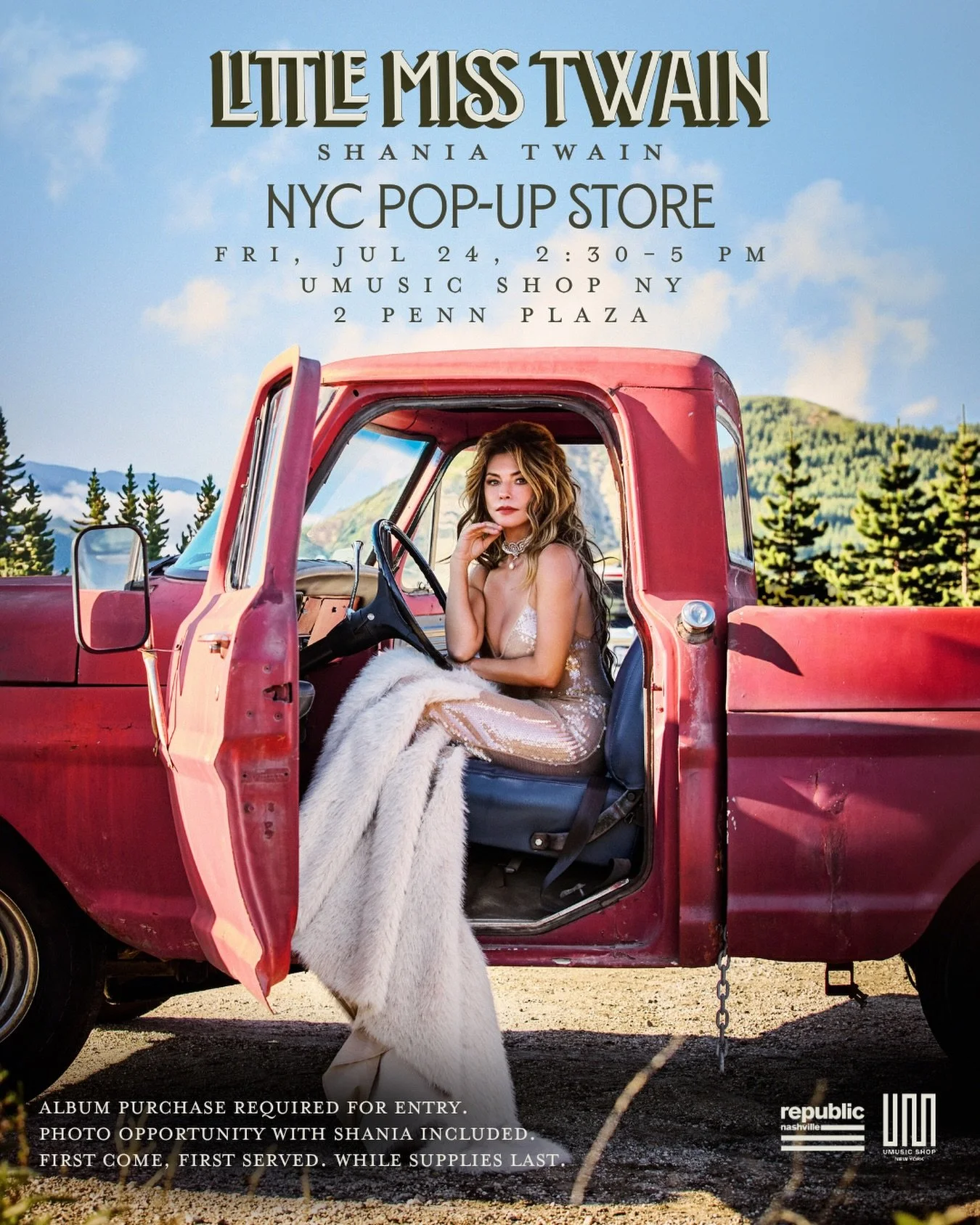 SHANIA TWAIN POP-UP, NYC