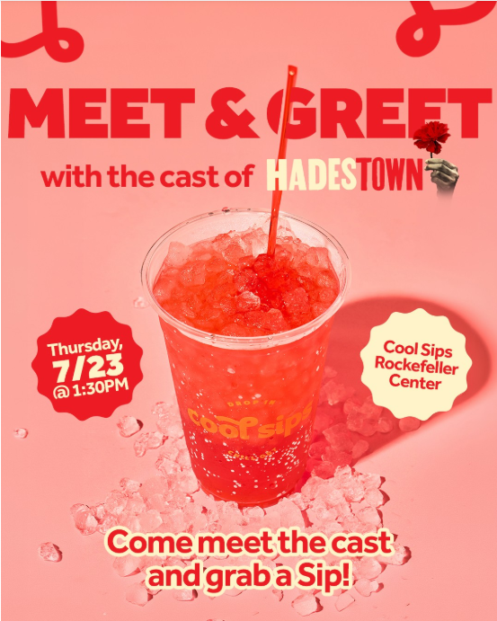 MEET &amp; GREET WITH THE CAST OF HADESTOWN AT COOL SIPS, NYC