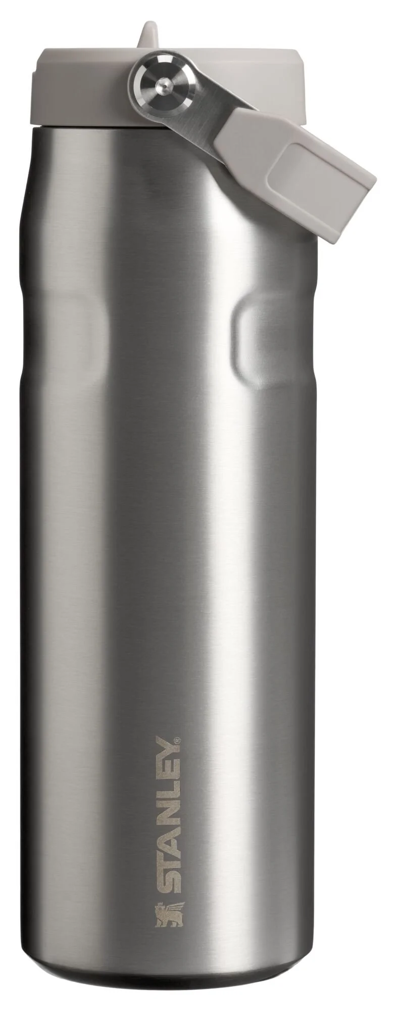 Large_JPG- The IceFlow™ Flip Straw 2.0 Bottle 24OZ - Stainless Steel Ash -  Front.jpg