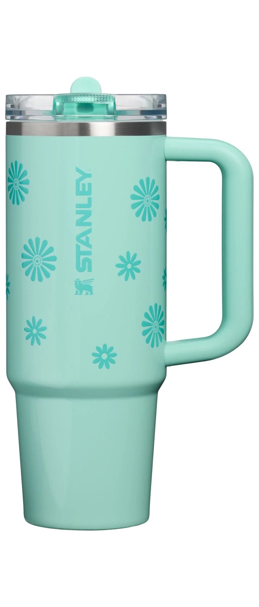 Large_JPG-The Quencher ProTour Flip Straw Tumbler 30oz - Teal Daisies - Front.jpg