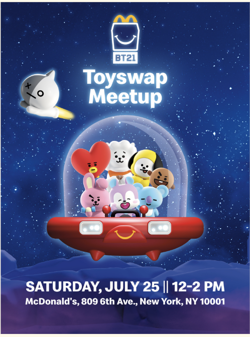 MCDONALD'S X BT21 HAPPY MEAL TOYSWAP FAN MEETUP, NYC