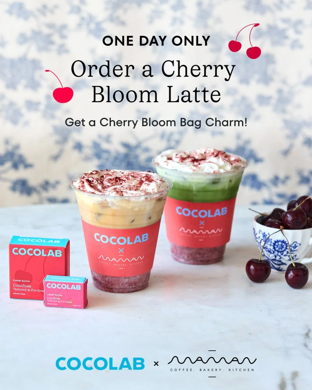 COCOLAB X MAMAN CHERRY BLOOM LATTE, NYC