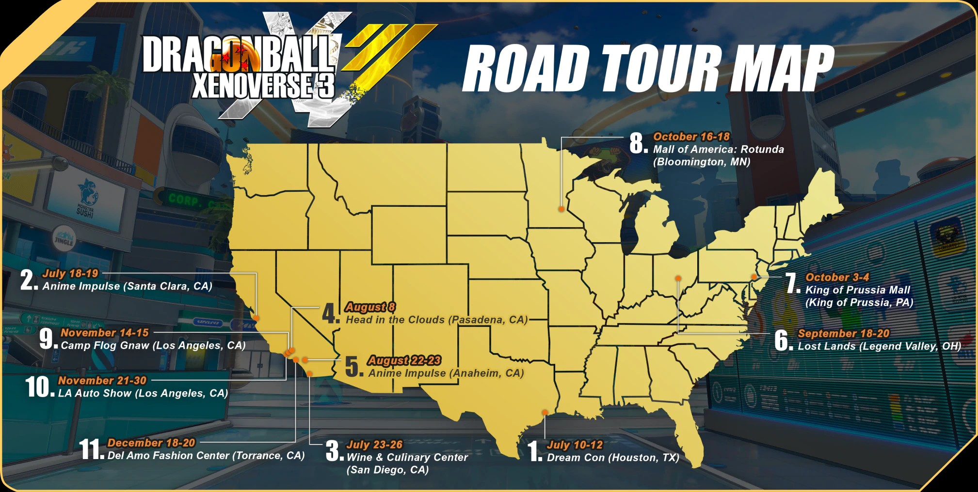 DRAGONBALL XENOVERSE 3 ROAD TOUR, SAN DIEGO