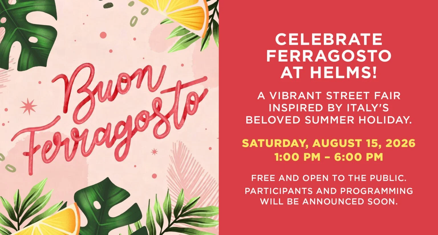 FERRAGOSTO IN LA FROM PASTA SISTERS &amp; HELMS DESIGN DISTRICT, LA