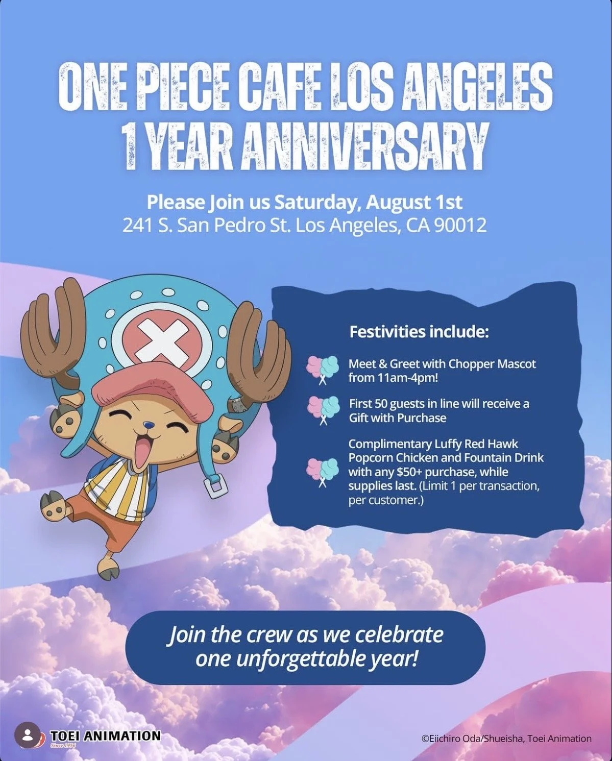 ONE PIECE CAFE LOS ANGELES 1 YEAR ANNIVERSARY, LA