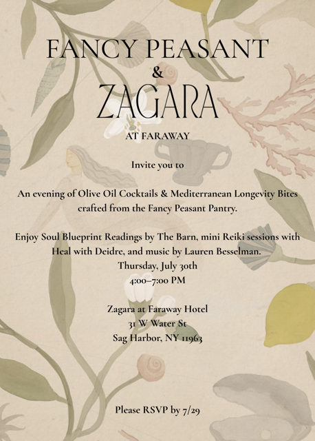 ZAGARA X FANCY PEASANT, HAMPTONS