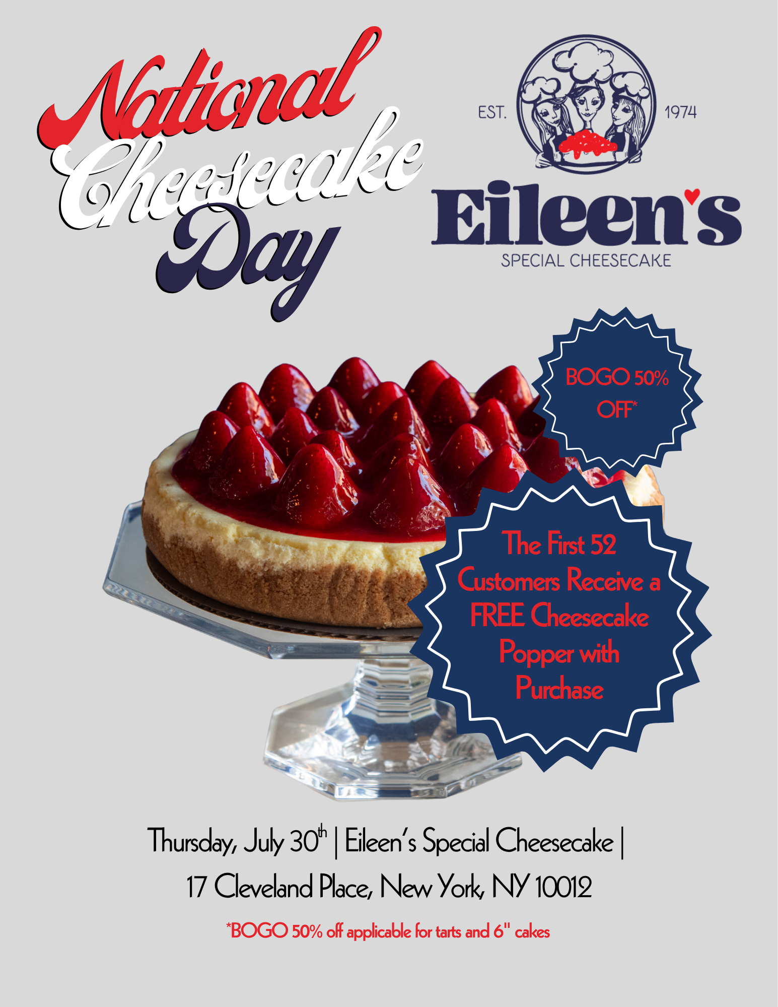 NATIONAL CHEESECAKE DAY X EILEEN'S, NYC