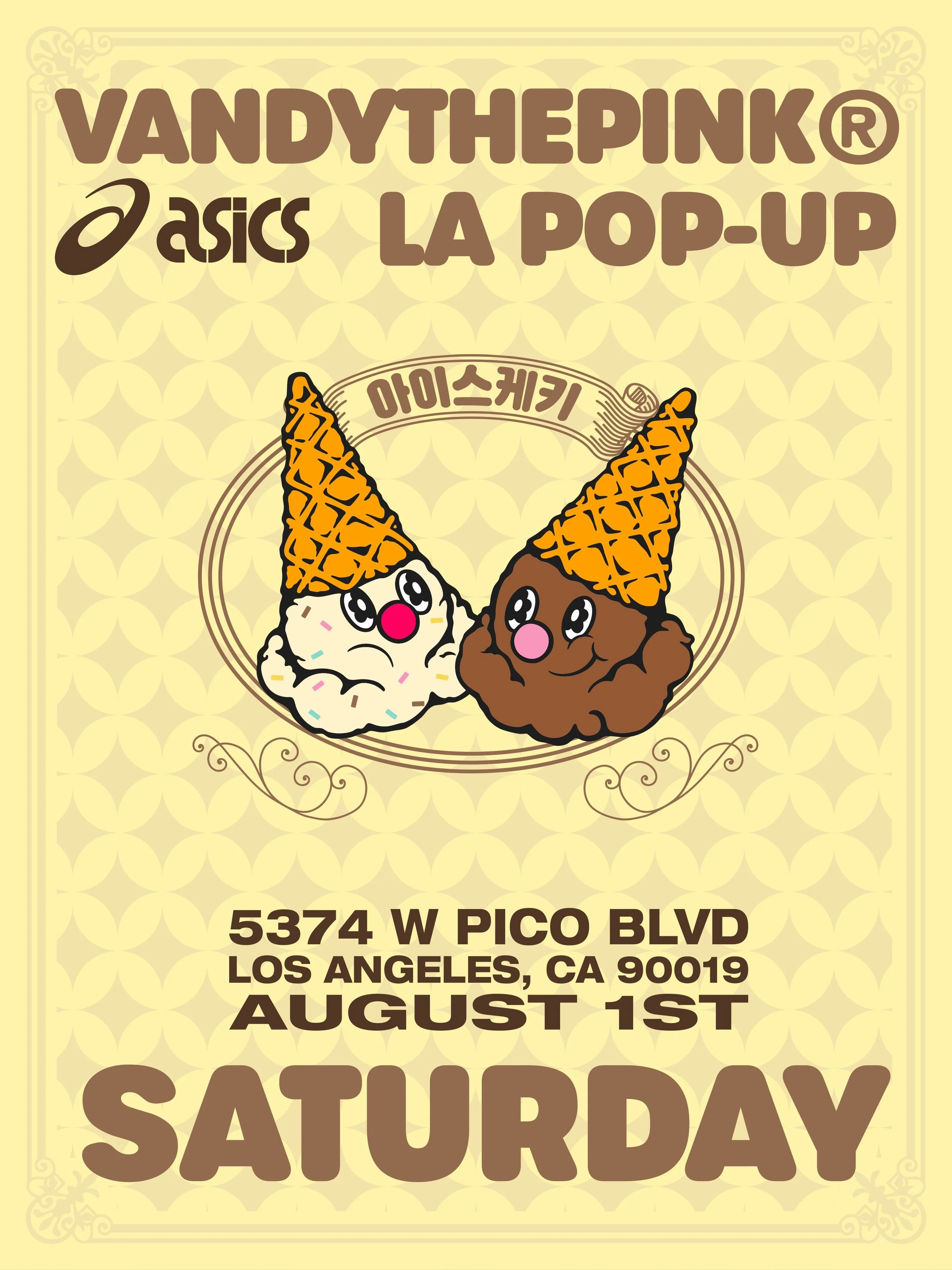 VANDYTHEPINK X ASICS POP-UP, LA 