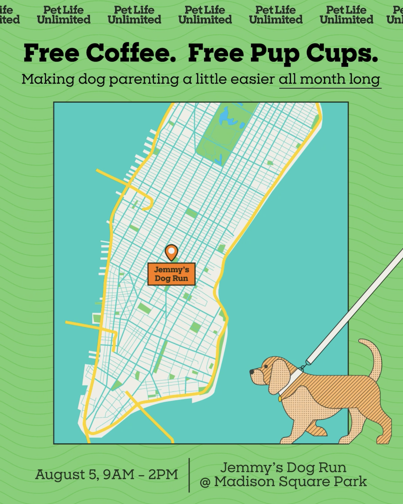 PUP CUPS IN THE PARK, NYC