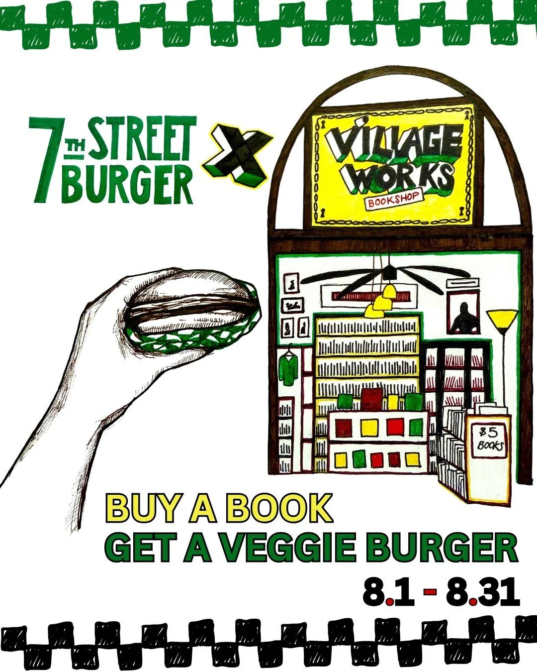 VILLAGE WORKS X 7TH STREET BURGER, NYC