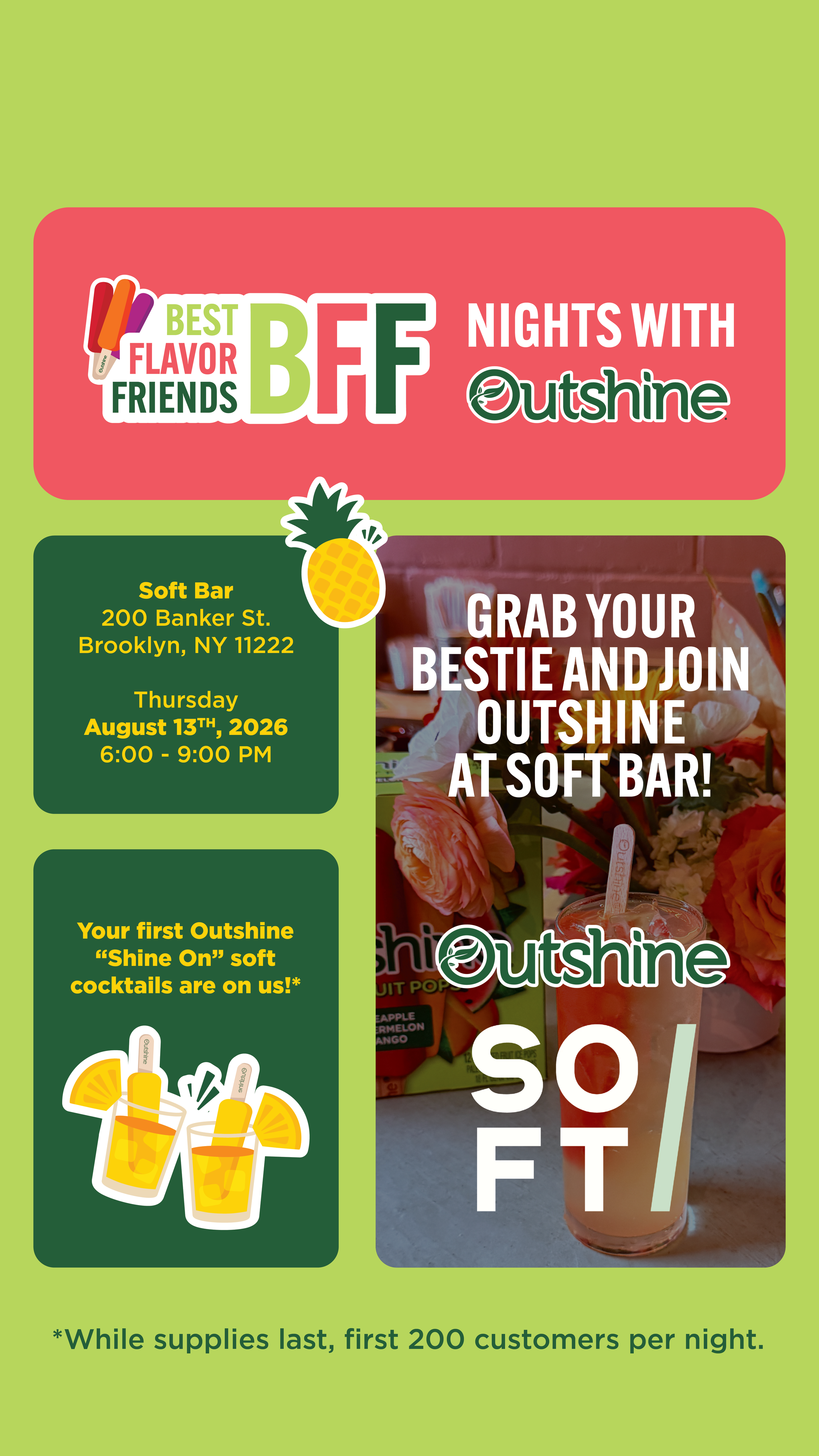 BFF NIGHT OUT WITH OUTSHINE, NYC