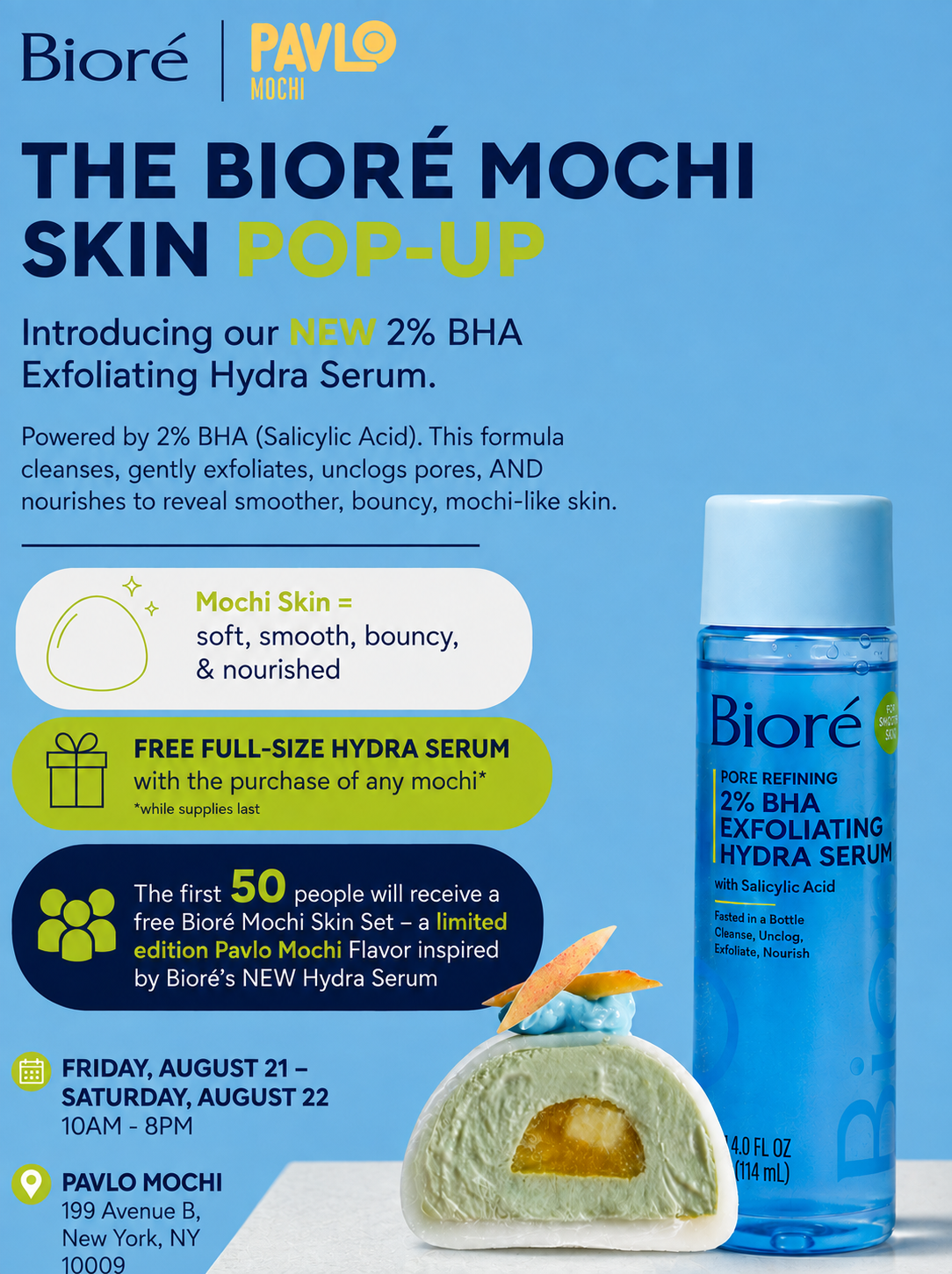 BIORÉ MOCHI SKIN POP-UP, NYC