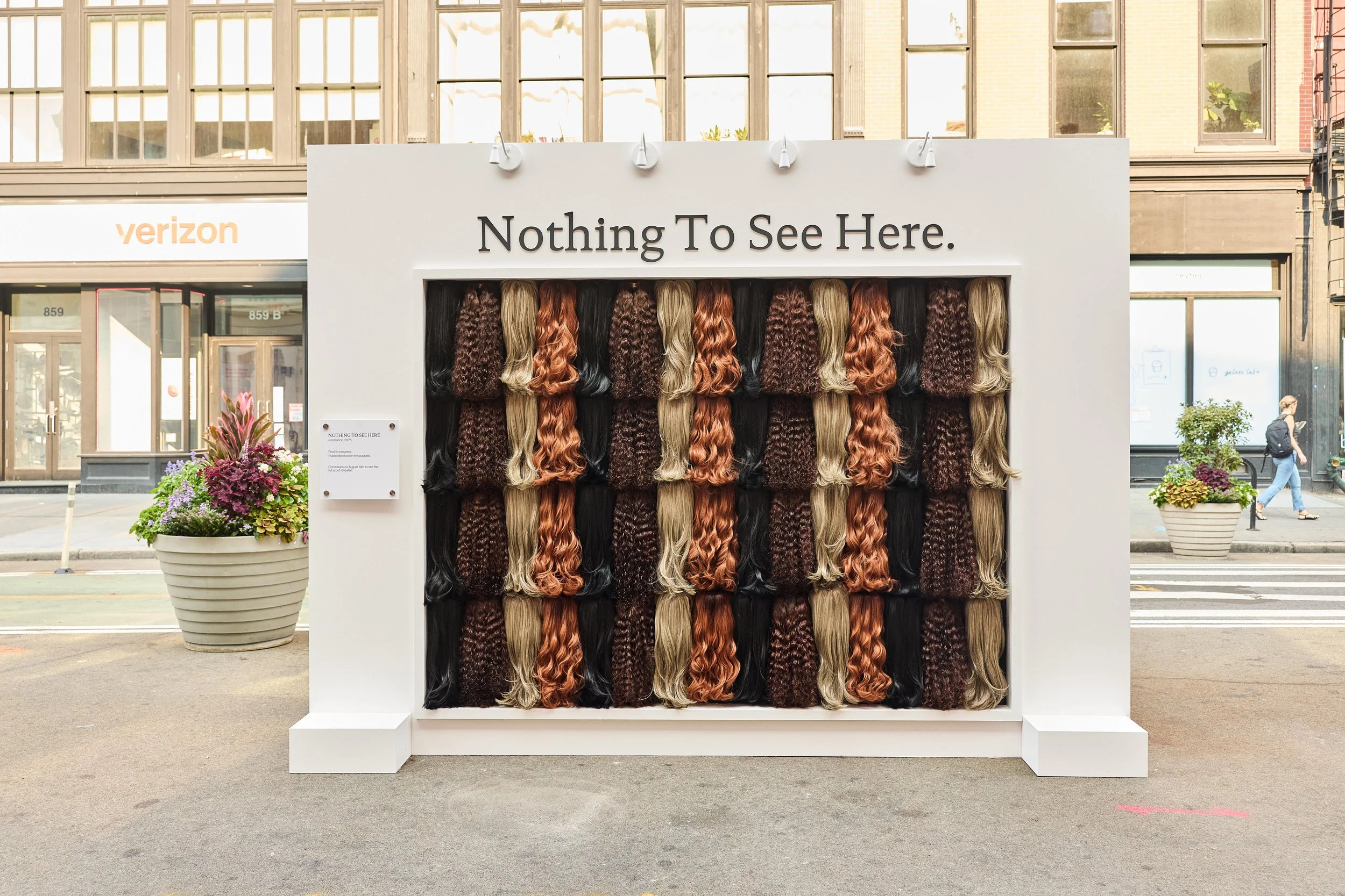 LIVING PROOF WIG WALL EXPERIENCE, NYC