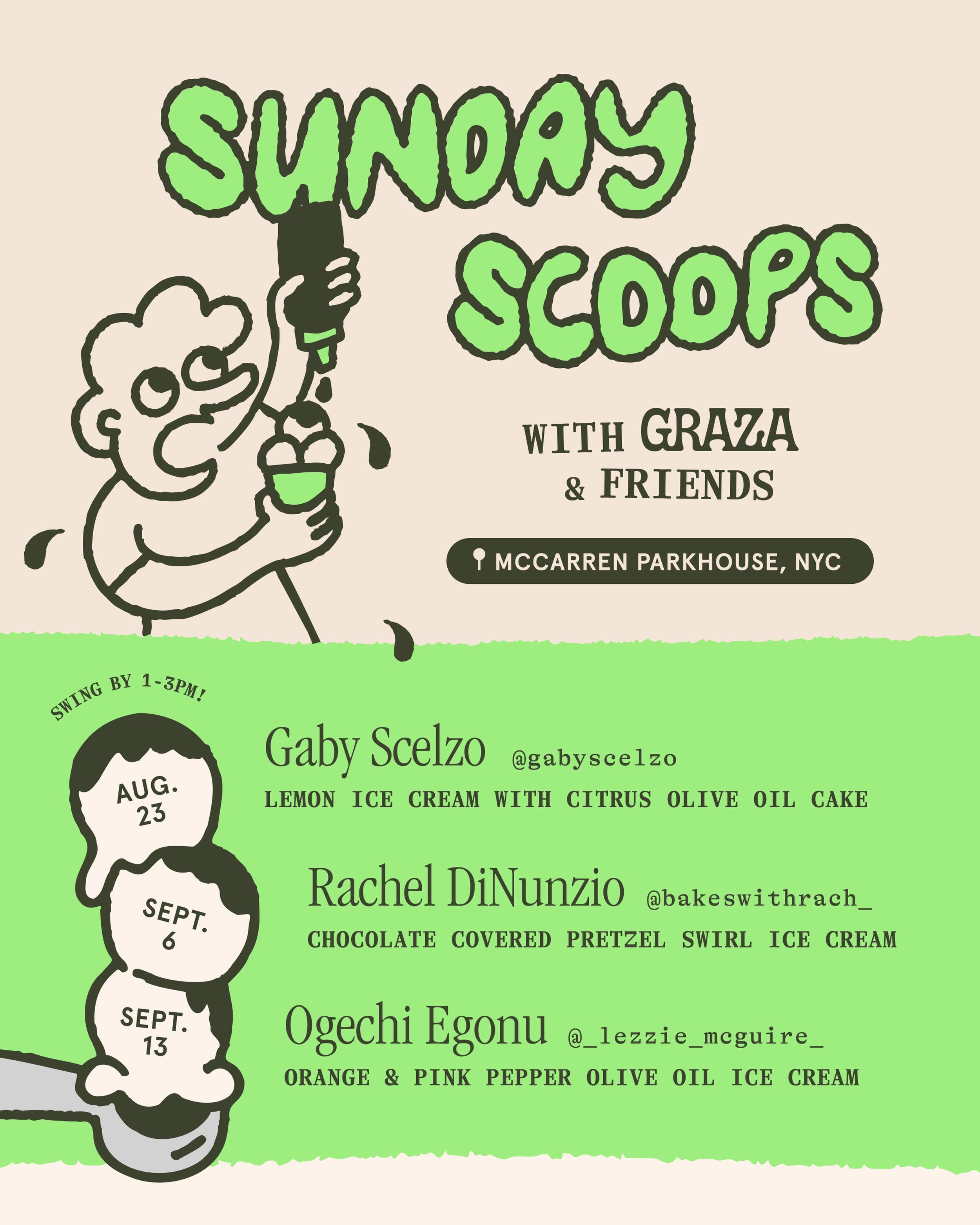 SUNDAY SCOOPS WITH GRAZA &amp; FRIENDS, NYC 