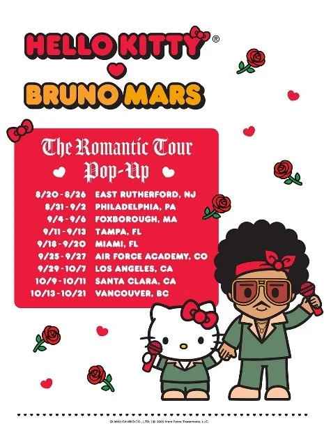 HELLO KITTY X BRUNO MARS THE ROMANTIC WORLD TOUR POP-UP, LA