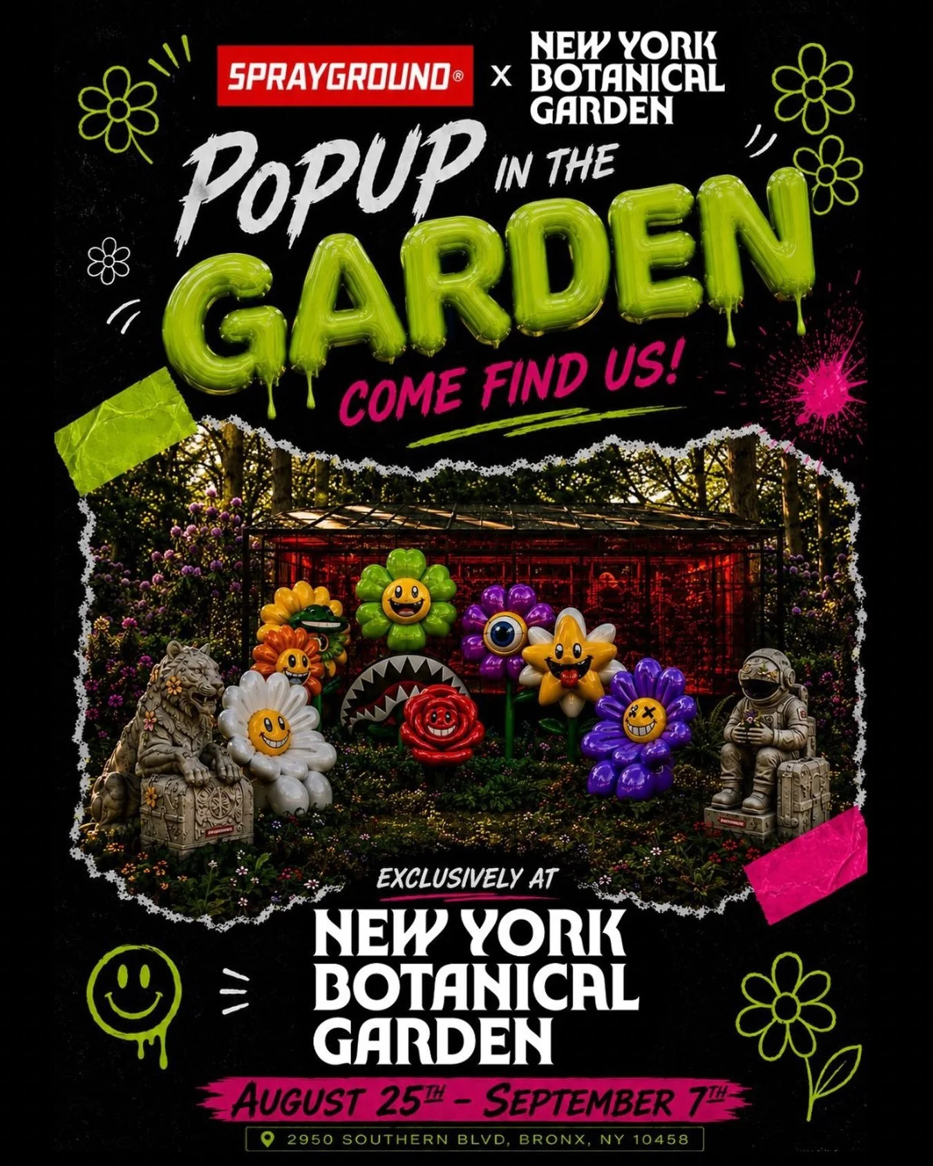 SPRAYGROUND POP-UP IN THE GARDEN, NYC