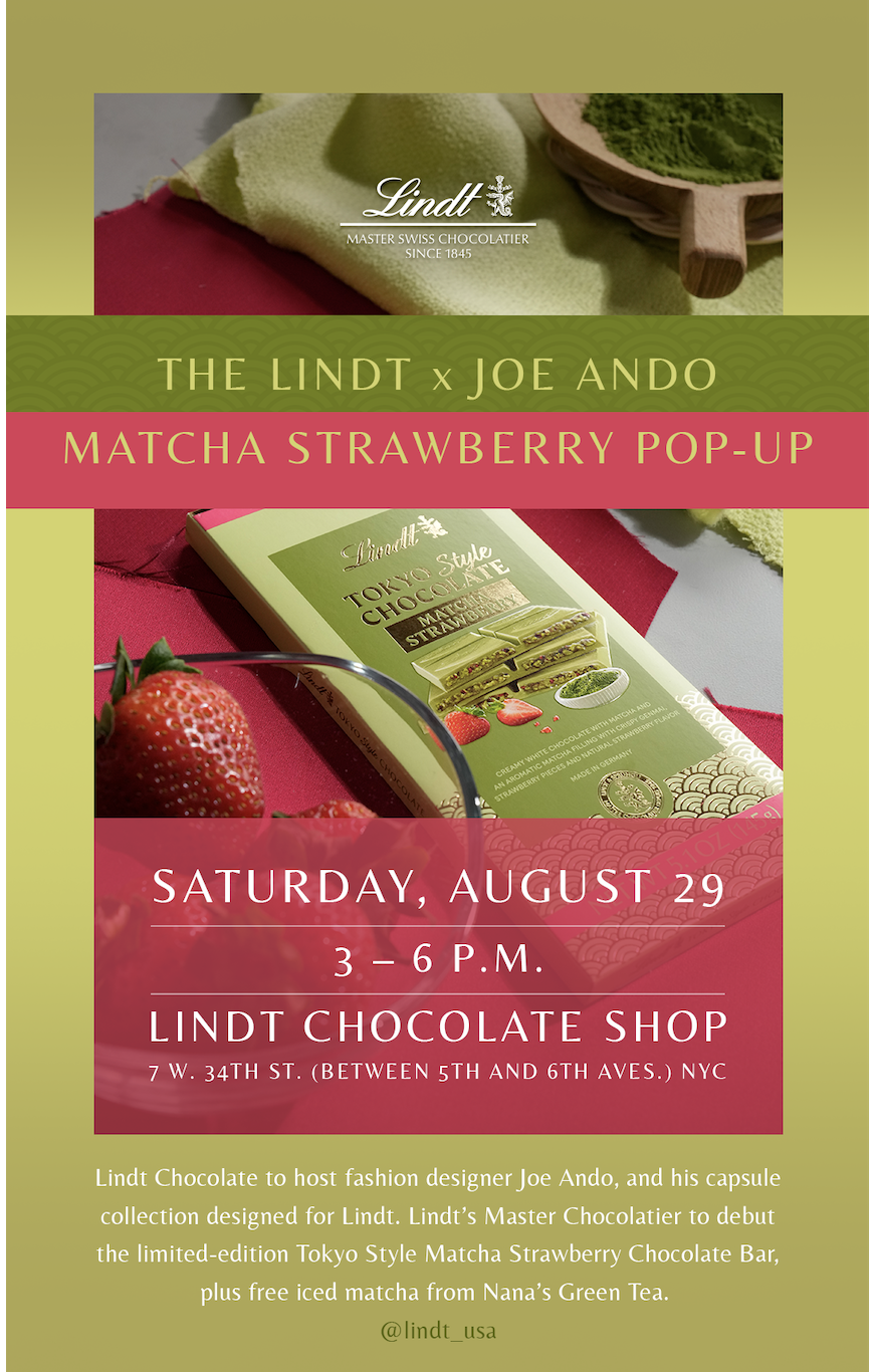 LINDT X JOE ANDO STRAWBERRY-MATCHA POP-UP, NYC