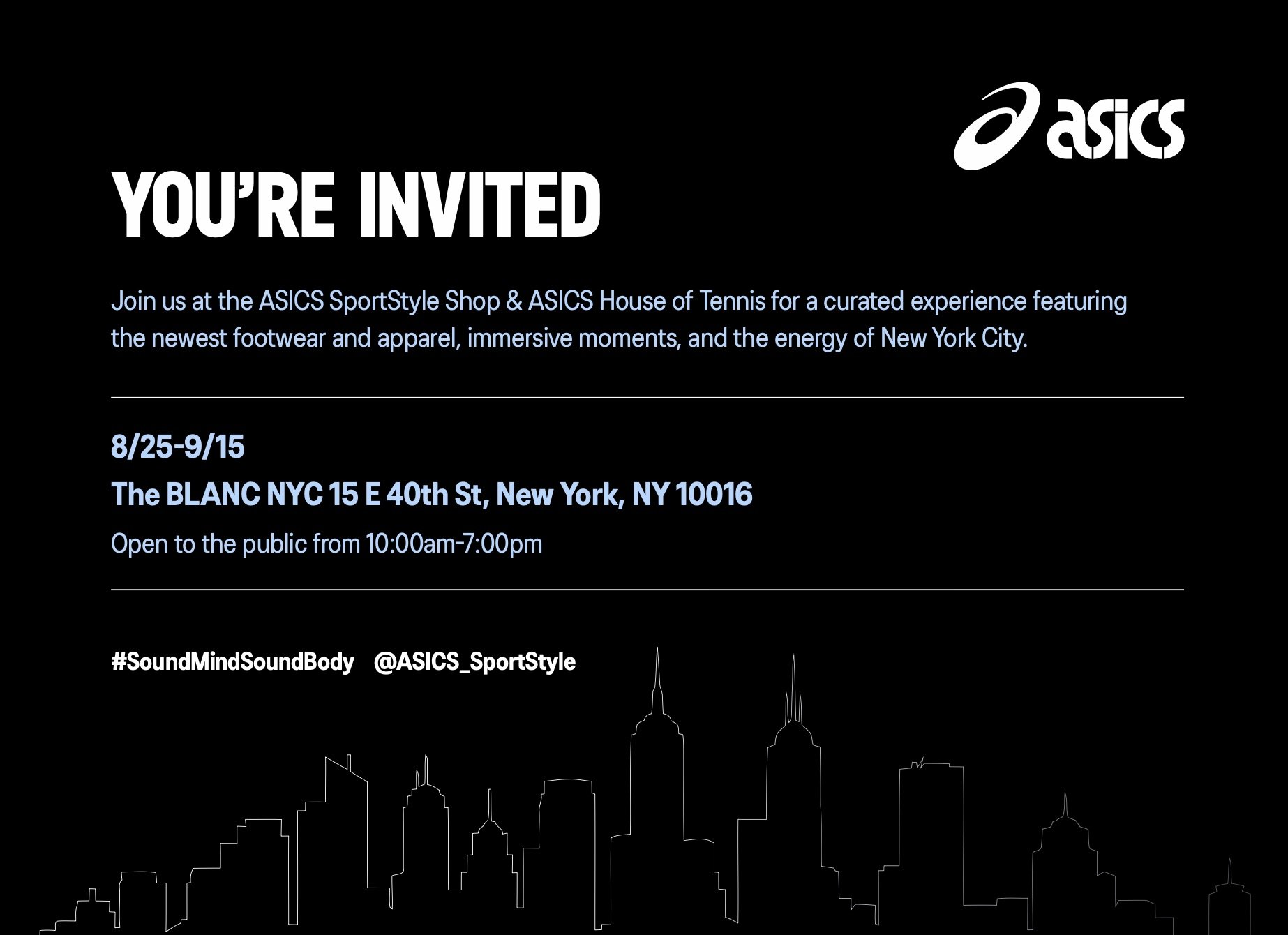 ASICS SPORTSTYLE SHOP, NYC