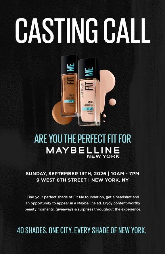 MAYBELLINE FIT ME CASTING CALL EXPERIENCE, NYC