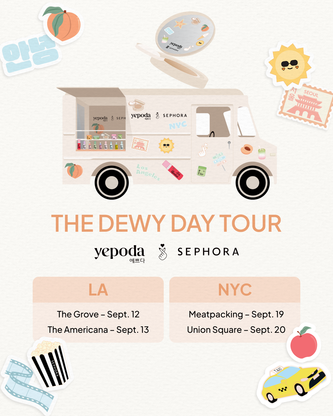 YEPODA X SEPHORA - THE DEWY DAY ON TOUR POP-UP, LA