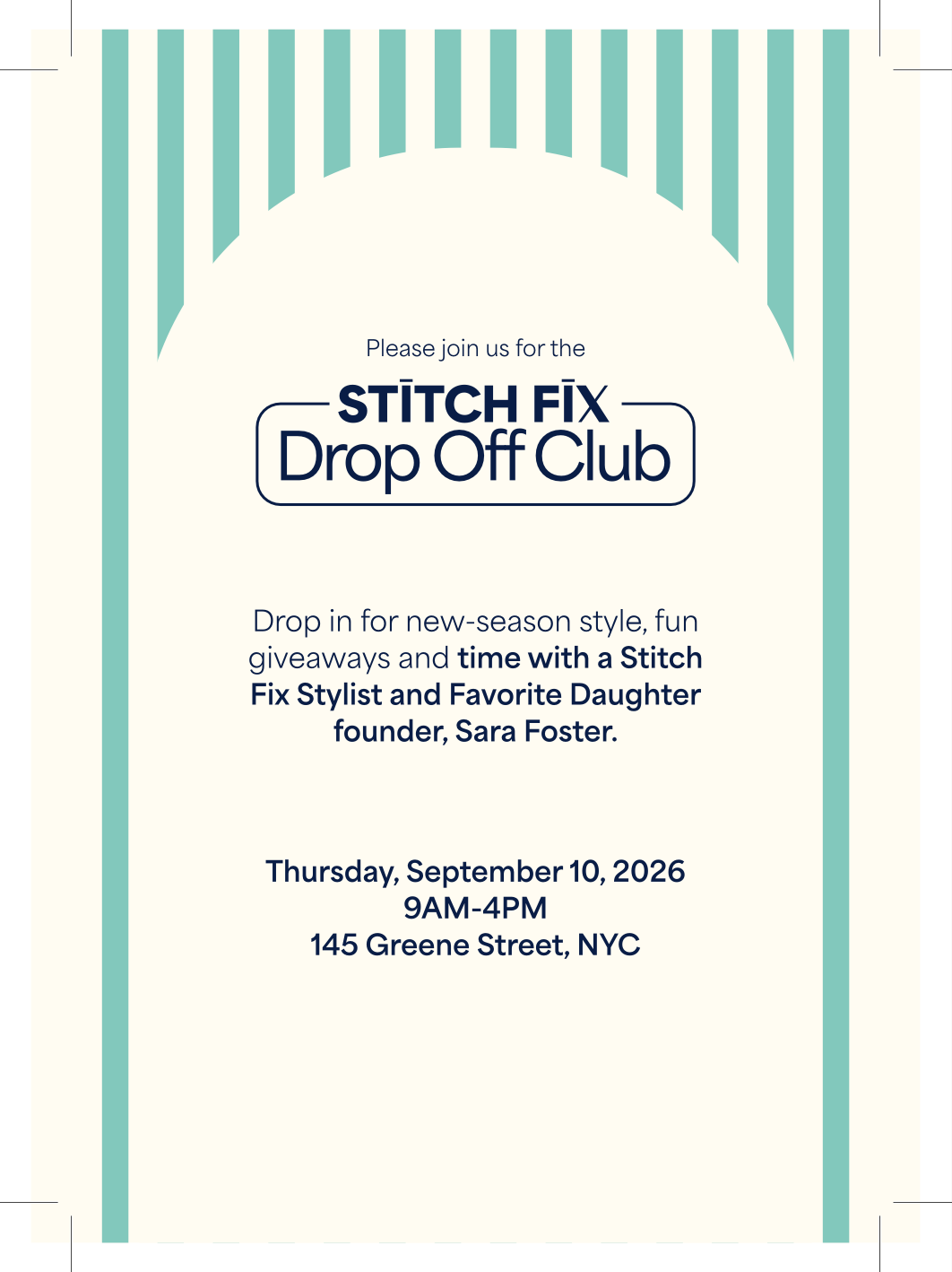 STITCH FIX DROP OFF CLUB, NYC