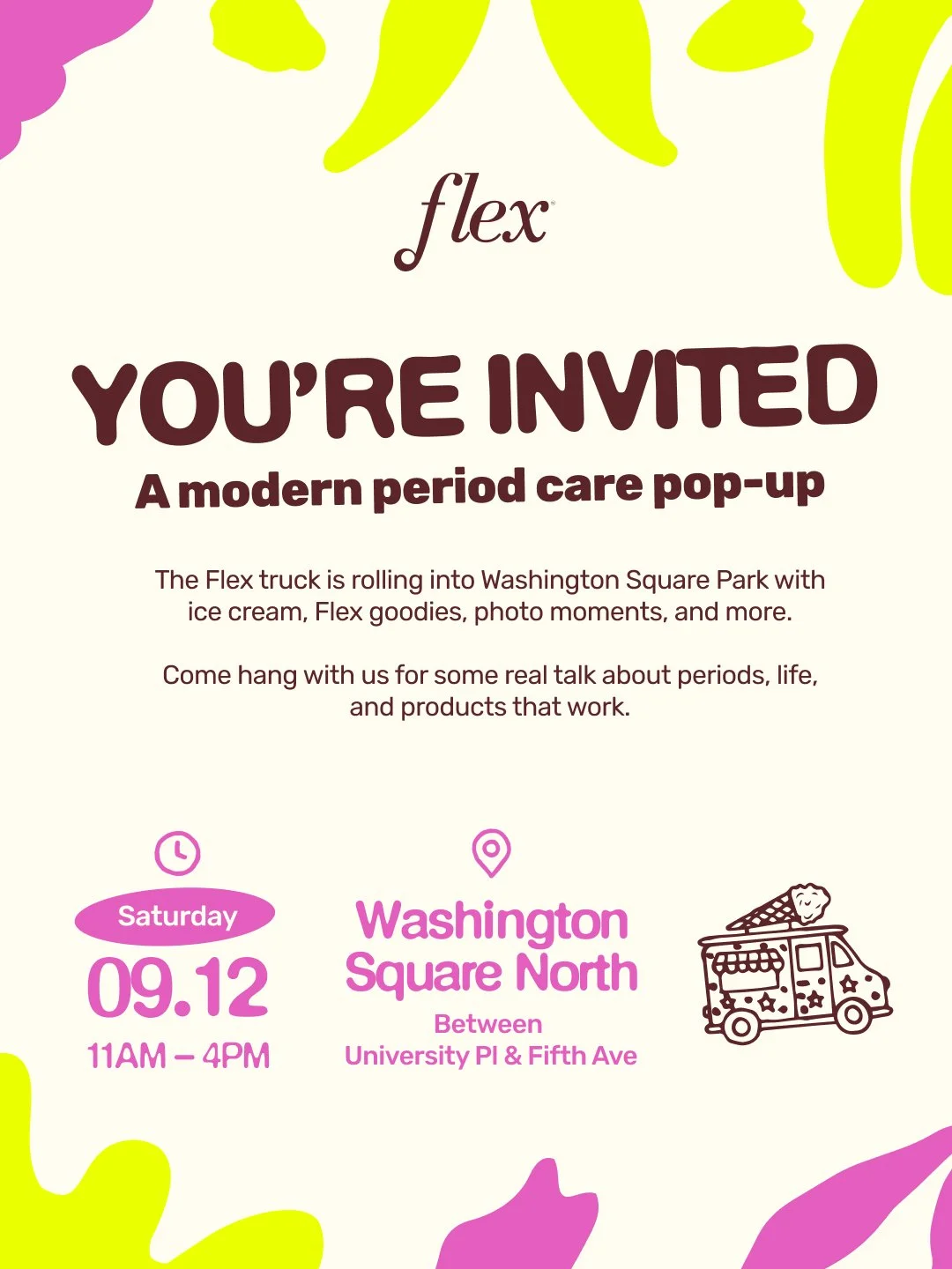 FLEX ICE CREAM POP-UP TRUCK, NYC